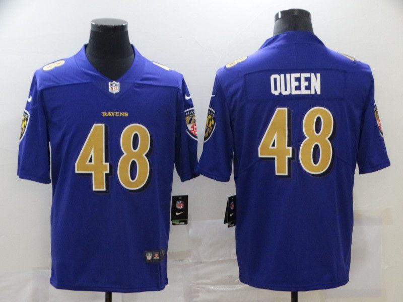 Men Baltimore Ravens #48 Queen Purple Nike Vapor Untouchable Limited 2020 NFL Nike Jerseys